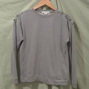 Liz Claiborne French Terry Jeweled Sweater